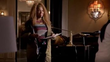 Forever 21 Metallic Stripe Top usado por Porsha Taylor (Ta'Rhonda Jones) en Empire (S04E13)