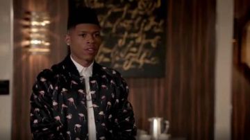 Saint Laurent Flamingo Print Bomber Jacket usado por Hakeem Lyon (Bryshere Y. Gray) en Empire (S04E14)
