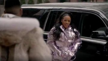 Ienki Ienki Tech-Tissu en Bas de Pompe Manteau porté par Serayah McNeill dans l'Empire (S04E18)