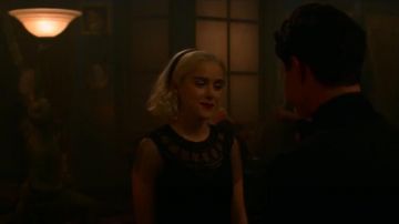 Red Valentino Point d'Esprit Dress worn by Sabrina Spellman (Kiernan Shipka) in Chilling Adventures of Sabrina (S01E13)