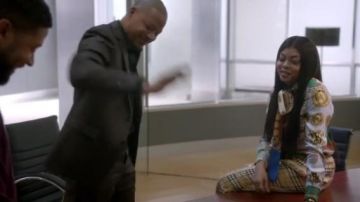 Burberry  Shelduck Archive Scarf-Print Tie-Neck Mulberry Silk Blouse worn by Cookie Lyon (Taraji P. Henson) in Empire (S05E12)