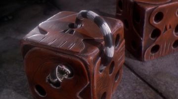 Los dados de Oogie Boogie (Ken Page) en Mr. Jack's Strange Christmas