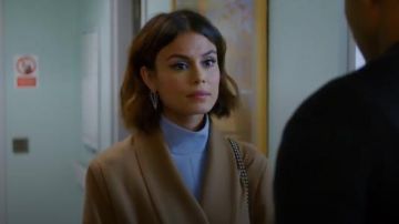  Belted Wrap Coat with Sequin Appliqué worn by Cristal Jennings (Ana Brenda Contreras) in Dynasty Season 1 Episode 18