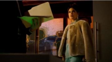  Faux Fur Jacket worn by Cristal Jennings (Ana Brenda Contreras) in Dynasty Season 1 Episode 19