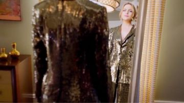 Vert Paillettes Pantalon porté par Fallon Carrington (Elizabeth Gillies) dans la Dynastie Saison 1 Épisode 19