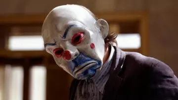 Le masque de clown de Bozo / le Joker (Heath Ledger) dans The Dark Knight : Le Chevalier noir