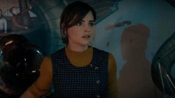Miss Patina Primrose Pinafore Robe en Check porté par Clara (Jenna Coleman) dans Doctor Who (S09E03)