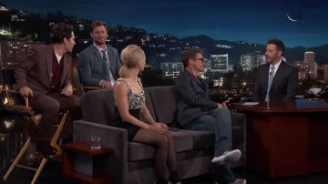 Tights worn by Scarlett Johansson on Jimmy Kimmel Live April 8, 2019