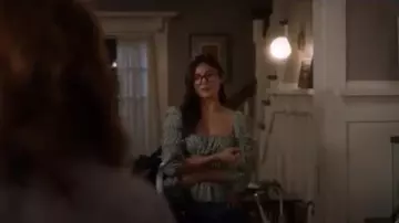 Reformation Ayla Top worn by Lisa Apple (Monica Barbaro) in Splitting Up Together (S02E18)