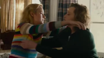 The striped sweater multi-coloured worn by Kit (Brie Larson) in Unicorn Store