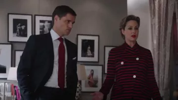 Proenza Schouler Striped Cotton And Wool Blend Jacquard Blazer usado por Jacqueline Carlyle (Melora Hardin) en The Bold Type (S01E05)