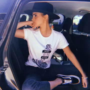 La camiseta "My body, My choice" que lució Emma Watson en su cuenta de Instagram @emmawatson