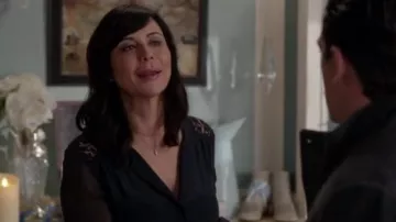 Rebecca Taylor Sarah Blusa de seda usada por Cassie Nightingale (Catherine Bell) en Good Witch (S04E05)