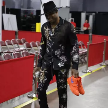 Nike KD 2 OKC Away sneakers worn by P. J. Tucker on the Instagram account of @leaguefits