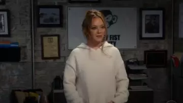 Vince Rib-Knit Pullover Hoodie worn by Vanessa Cellucci (Leah Remini) in Kevin Can Wait (S02E17)