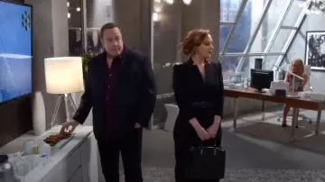 Karen Millen Leather Belt Pencil Dress worn by Vanessa Cellucci (Leah Remini) in Kevin Can Wait (S02E21)