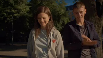 The tracksuit jacket As The Boys Play range by Maja (Hanna Ardéhn) in Quicksand - Nothing greater (S01E01)