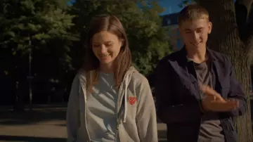 The tracksuit jacket As The Boys Play range by Maja (Hanna Ardéhn) in Quicksand - Nothing greater (S01E01)