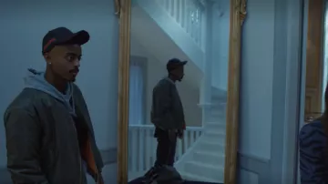 The bomber jacket with Logo 1017 ALYX 9SM worn by Dennis Oryema (Suheib Saleh) in Quicksand - Nothing greater (S01E05)