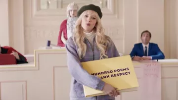 The jacket plaid purple Walk In Paris worn by Angela in her video clip Balance Your What