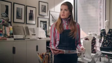 Carven Striped High Neck Blouse worn by Sutton Brady (Meghann Fahy) in The Bold Type (S02E03)