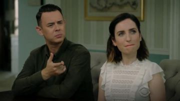 Ulla Johnson Blouse worn by Jen (Zoe Lister-Jones) in Life in Pieces (S03E01)