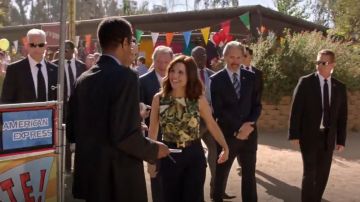 Dolce & Gabbana Pear Print Tank Top worn by Selina Meyer (Julia Louis-Dreyfus) in Veep (S07E03)