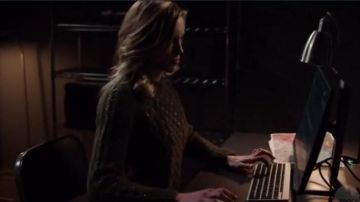 Rag & Bone Jemima Crew Neck Embroidered Sweater worn by Laurel Lance (Katie Cassidy) in Arrow (S07E18)