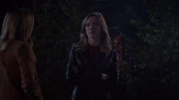 Alexander Wang Full Zipped Jacket worn by Laurel Lance (Katie Cassidy) in Arrow (S07E18)