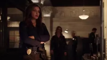 L'Agence Rita Drape Front Blouse worn by Dinah Drake (Juliana Harkavy) in Arrow (S07E18)