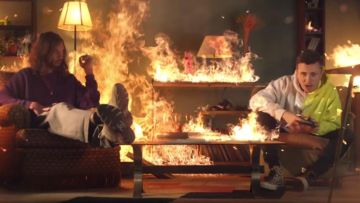 The sneakers Converse All Star Chuck 70 Archive Print High Top worn by Foda C in the clip It is not Serious Columbine