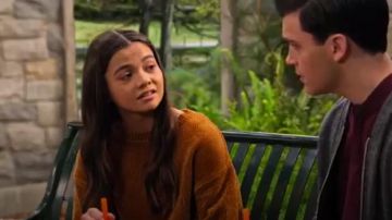 Ten Sixty Sherman Stripe Sleeve Chenille Sweater worn by Nick Patterson (Siena Agudong) in No Good Nick (S01E10)