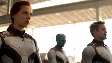 La combinaison quantique portée par Natasha Romanoff / Black Widow (Scarlett Johansson) dans Avengers : Endgame