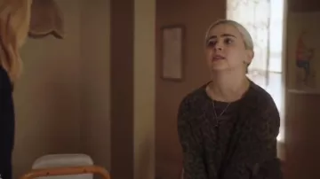 NSF Saguro Leopard-Print Cotton Sweatshirt worn by Annie Marks (Mae Whitman) in Good Girls (S02E08)