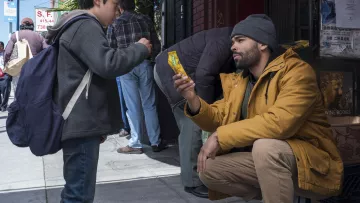 Mustard Parka Jacket worn by Karim Washington (Kingsley Ben-Adir) in The OA (S02E01)