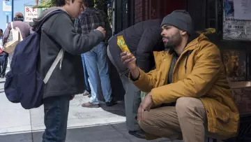 Mustard Parka Jacket worn by Karim Washington (Kingsley Ben-Adir) in The OA (S02E01)