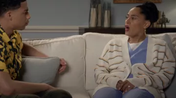 Equipment Elder Stripe Wool & Cashmere Cardigan worn by Andre Johnson, Jr. (Marcus Scribner) in black-ish (S05E20)