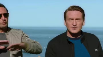 The jacket Lacoste black zipped worn by Vincent (Benoît Magimel) in We will end up together