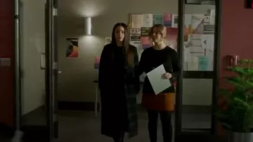 Vince  Shadow Plaid Coat worn by Ava Jalali (Sofia Carson) in Pretty Little Liars: The Perfectionists (S01E06)