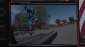 The disguise Captain America skate in the Avengers