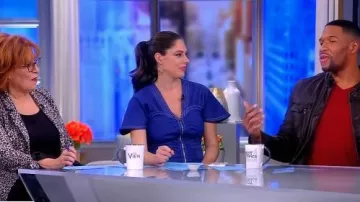 Papier de Londres Carmela Front Zip Robe portée par Abby Huntsman sur Le point de Vue le 18 février 2019