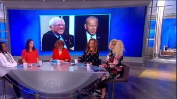 Dolce & Gabbana Rose de soie à imprimé mélange charmeuse midi robe portée par Meghan McCain sur Le point de Vue le 19 Mars 2019