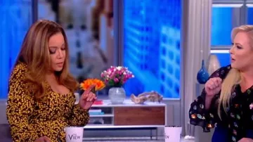 Ganni   Goldstone floral-print crepe de chine midi dress worn by Sunny Hostin on The View February 26, 2019