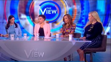 Escada Redka Windowpane Pencil Skirt worn by Meghan McCain on The View March 13, 2019