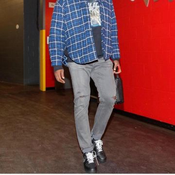 Zapatillas Nike Air Force 1 '07 Virgil X Moma usadas por Tristan Thompson en su cuenta de Instagram @realtristan13