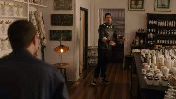 Rick Owens Geobasket Sneakers in Black & Milk worn by David Rose (Dan Levy) in Schitt's Creek (S04E09)