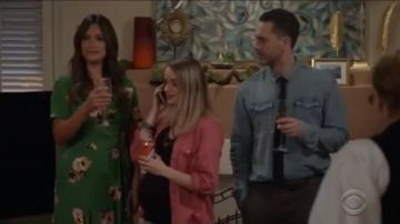 A.L.C. Cora Floral Print Silk Wrap Dress worn by Colleen (Angelique Cabral) in Life in Pieces (S04E03)