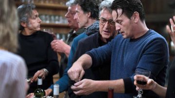 The blue sweater melange of Vincent (Benoît Magimel) in We will end up together