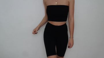 Le cycliste noir Only Carla Makeup dans sa vidéo YouTube BIG HAUL PRINTEMPS 2019 (TRY-ON) ZARA, STRADIVARIUS, PULL&BEAR...