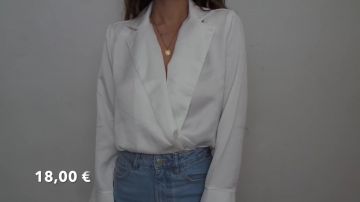 Le body cache-coeur blanc de Only Carla Makeup dans sa vidéo YouTube BIG HAUL PRINTEMPS 2019
